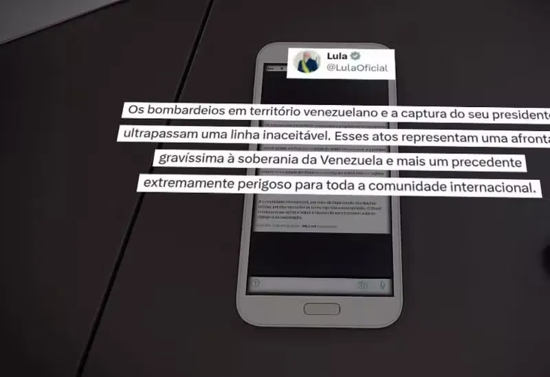 Lula condena ataque dos EUA à Venezuela e alerta para violação do direito internacional