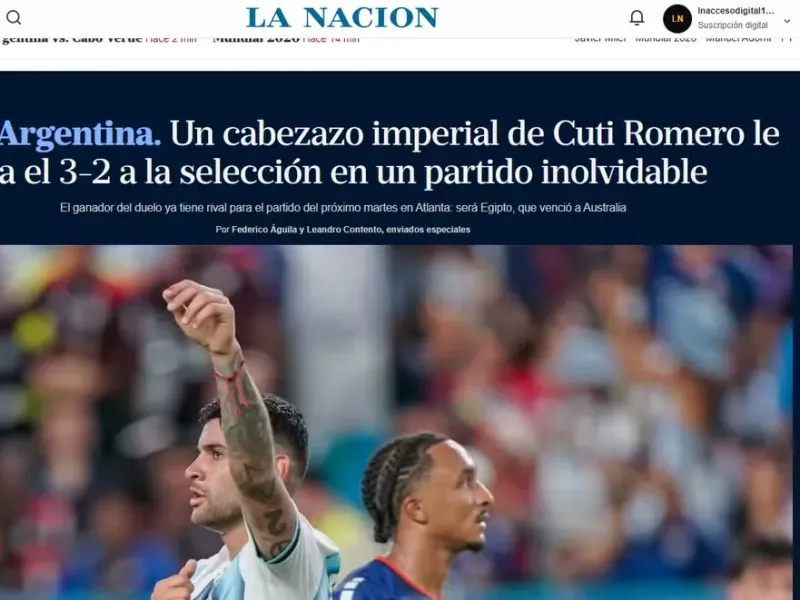 Argentina sofre, mas vence Cabo Verde na prorrogação e avança às oitavas em jogo dramático