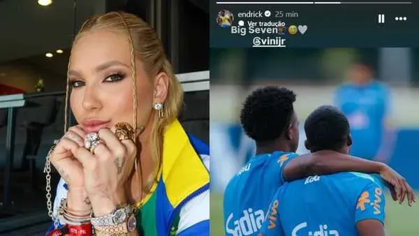 Endrick usa apelido 'Big Seven' de Virginia em foto e alimenta especulações sobre Vini Jr.