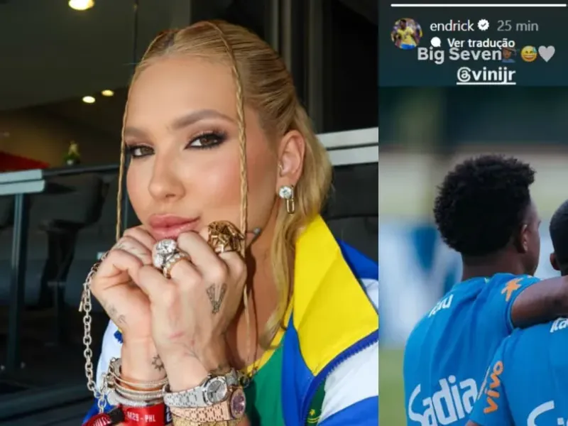 Endrick usa apelido 'Big Seven' de Virginia em foto e alimenta especulações sobre Vini Jr.